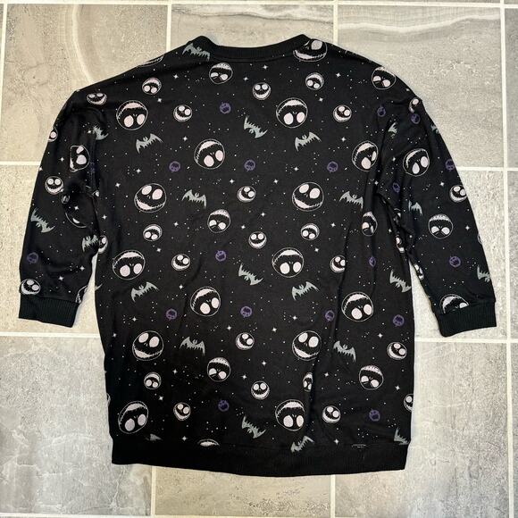 Disney Nightmare Before Christmas Oversized Lounge Sweatshirt black size L - Picture 2 of 8